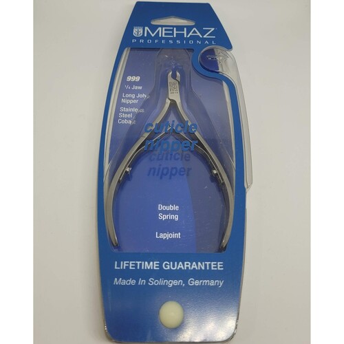 Mehaz Professional 999 1/2 Jaw Cuticle Nipper Long John Nipper Double Spring Made in Germany