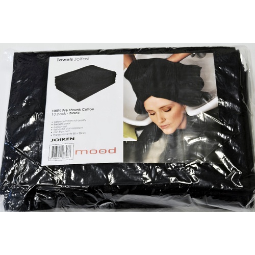 Joiken InMood Joifast Salon Professional Cotton Towels 10 pack - Black