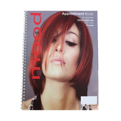 Joiken InMood Hair Salon Appointment Book 4 Columns