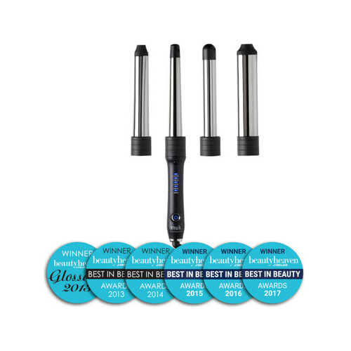 muk Curl Stick V2.0 Styler 4 Interchangeable Barrels Hair Curling Conical Wand