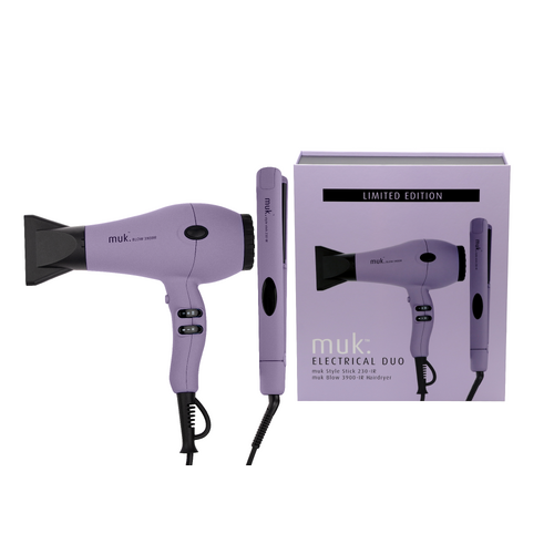 muk PURPLE Limited Edition 230-IR Styler Hair Straighter & Blow 3900-IR Hairdryer