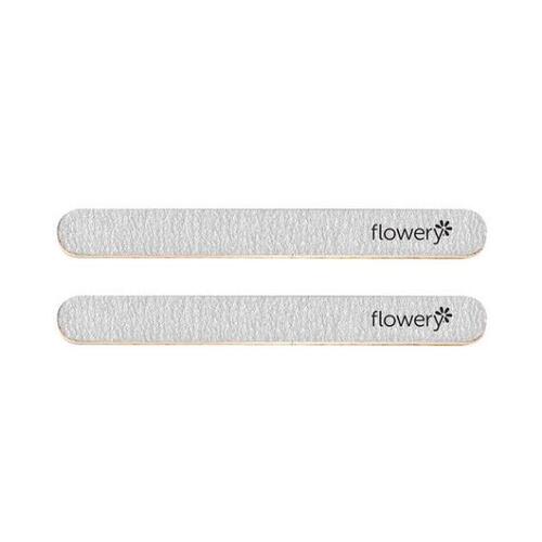 Flowery Nail File X2 Silver Streak Coarse/ Medium  2 files
