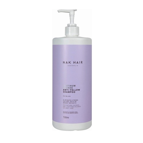 Nak Hair Platinum Blonde Anti-Yellow Shampoo 1000ml / 1 Litre