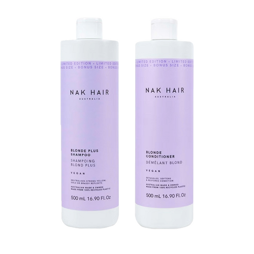 Nak Hair Blonde Plus Shampoo & Conditioner 500ml Duo
