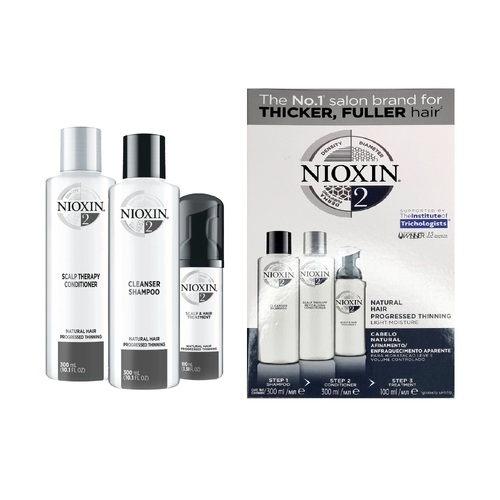Nioxin System 2 Full Size Pack - for Natural Hair Progressed Thinning