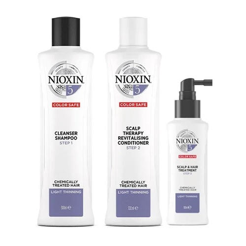 Nioxin System 5  Full Size Trio Pack - Cleanser Revitaliser & Scalp Treatment
