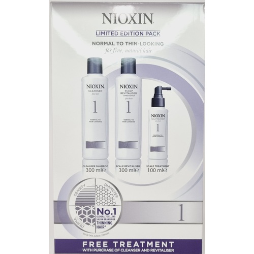 Nioxin System 1 Full Size Pack - for Normal to Thin Hair