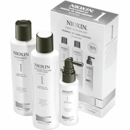 Nioxin Trial Kit System No 1 for Fine Natural Hair Normal to Thin Starter Trial Kit