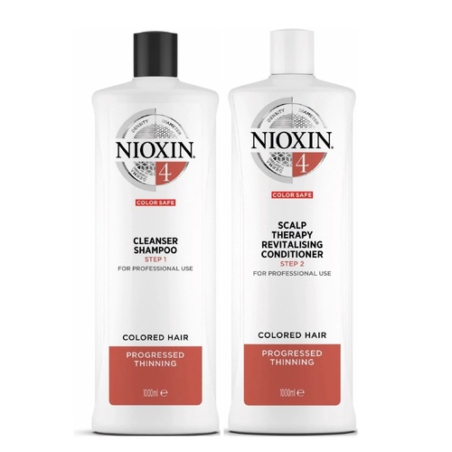 Nioxin System 4 Cleanser Shampoo & Scalp Revitaliser Conditioner 1000ml / 1 Litre Pack