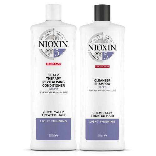 Nioxin System 5 Cleanser Shampoo & Scalp Revitaliser Conditioner 1000ml / 1 Litre Pack
