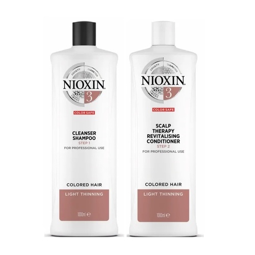 Nioxin System 3 Cleanser Shampoo & Scalp Revitaliser Conditioner 1000ml / 1 Litre Pack