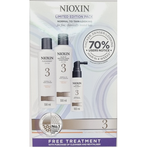 Nioxin System 3 Full Size Pack - for Chemically Treated Thinning Hair