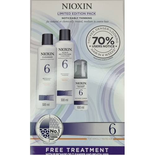 Nioxin System 6 Full Size Pack - for noticeably thinning, medium to coarse hair