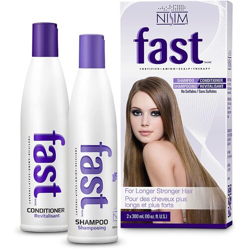 NISIM Fast Shampoo & Conditioner 300ml Pack - Sulfate & Paraben Free Formula