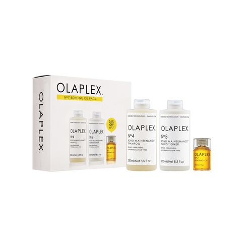 OLAPLEX No.7 Bonding Oil Trio Kit Shampoo Conditioner & Oil