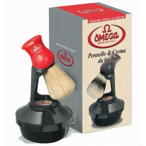 Omega Shaving Brush and 150ml Cream Tub / Bowl Set Shave cream