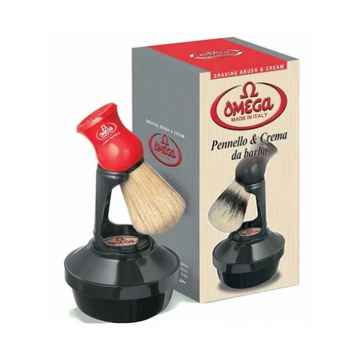 Omega Shaving Brush & 150ml Cream Tub / Bowl Set Shave cream 