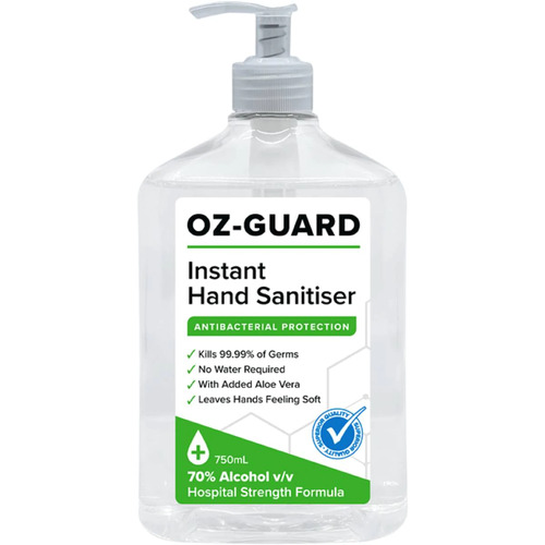 Oz-Guard Instant Hand Sanitiser 750ml Hospital Strength