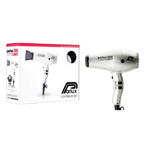 Parlux 385 Power Light Ceramic Ionic Hair Dryer - Silver Hairdryer