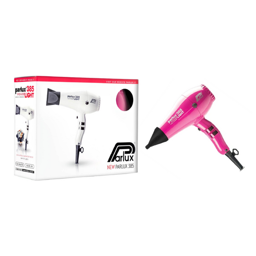 Parlux 385 Power Light Ceramic Ionic Hair Dryer -  Fuchsia Pink Hairdryer