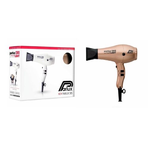 Parlux 385 Power Light Ceramic Ionic Hair Dryer - Gold Hairdryer