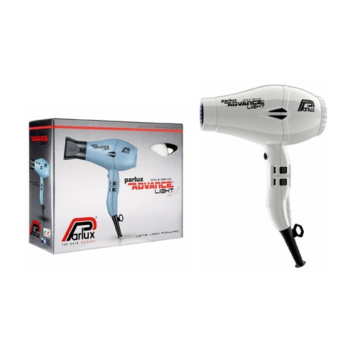 Parlux Advanced Light Ionic & Ceramic Hair Dryer - White Hairdryer