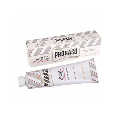 Proraso Sensitive Shaving Cream - Green Tea & Oatmeal 150ml White Tube