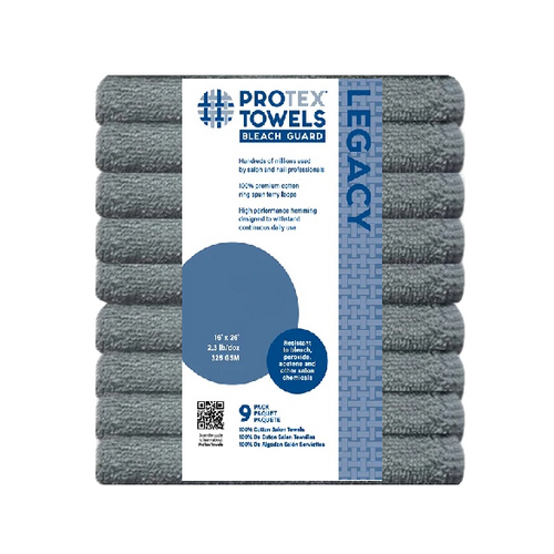 ProTex Bleach Guard Legacy Towel 9 pack - Dark Grey