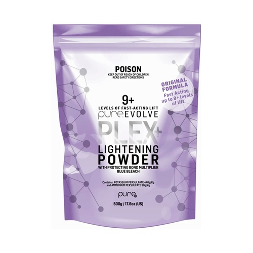 Pure Evolve Plex+ Lightening Bleach Powder With Bond Multiplier Original Formula 500g