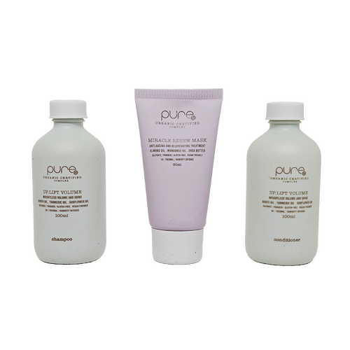 Pure Travel Pack - Up Lift Volume Shampoo & Conditioner 100ml + Miracle Renew Mask Treatment 50ml