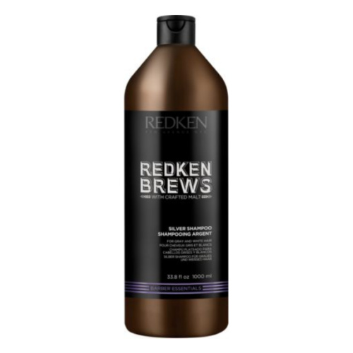 Redken Brews Silver Shampoo 1000ml Silver Toning For Gray & White Hair