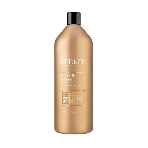 Redken All Soft Shampoo with Argan Oil 1000ml / 1 Litre 