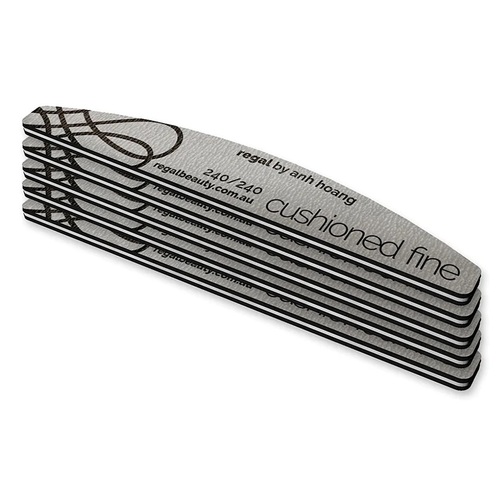 Regal by Anh Harbour Bridge CUSHIONED FINE 240/240 Nail File 5 pack
