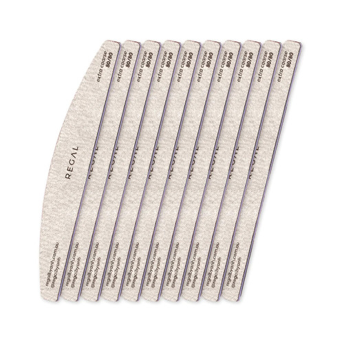 Regal by Anh Harbour Bridge EXTRA COARSE 80/80 Nail File 10 pack