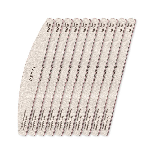 Regal by Anh Harbour Bridge FINE 180/180 Nail File 10 pack