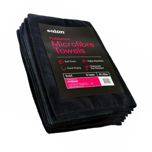 Salon Concepts Salon Professional Microfibre Towels 10 pack - Black