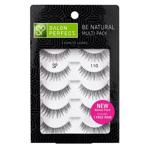 Salon Perfect Be Natural Multi Eyelash Pack Black - 110 - 5 Pairs of Lashes