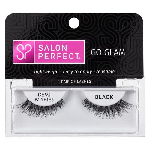 Salon Perfect Go Glam - Demi Wispies Eyelashes Black 1 Pair of Strip Lashes