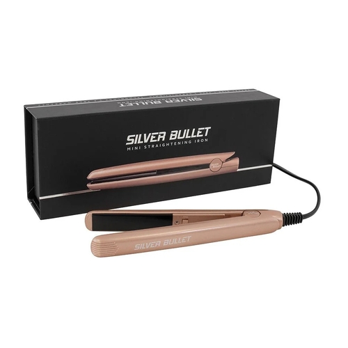 Silver Bullet Mini Hair Straightening Iron Travel Size Straightener - Gold