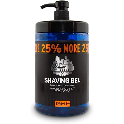 The Shave Factory SHAVE GEL 1250ml Blue Fresh Active Moisturizing Shaving Gel