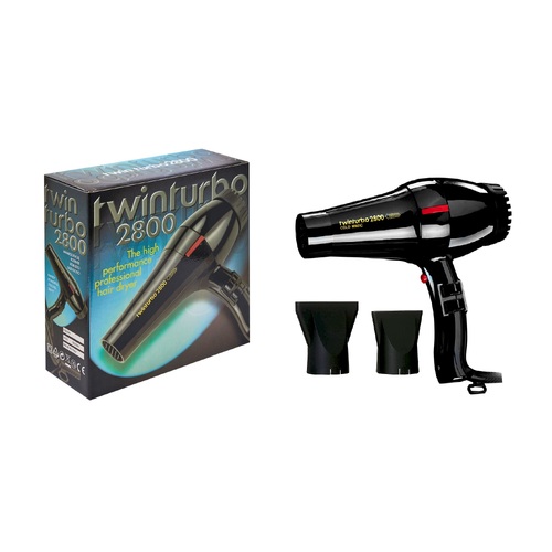 Twin Turbo Professional 2800 Hairdryer - Black Hair Dryer