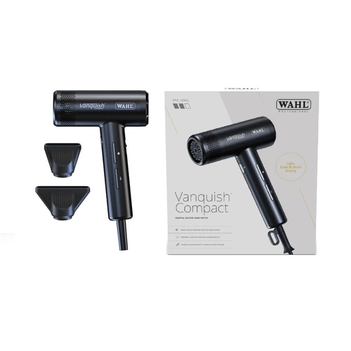 Wahl Professional Compact Vanquish Hairdryer - Black Hair Dryer