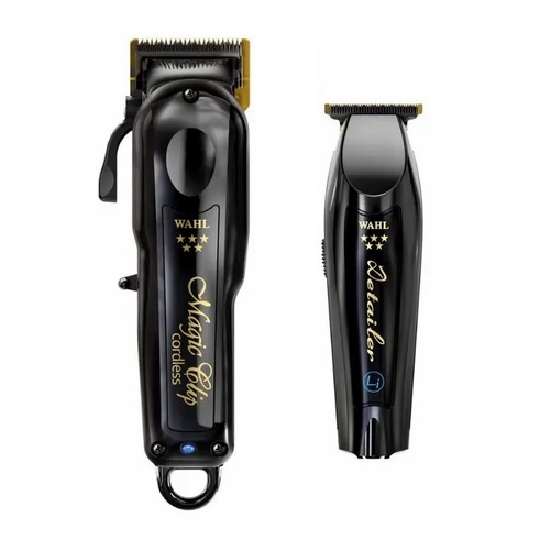 Wahl Professional Limited Black Cordless Barber Combo - Magic Clip Clipper & Detailer Li Trimmer