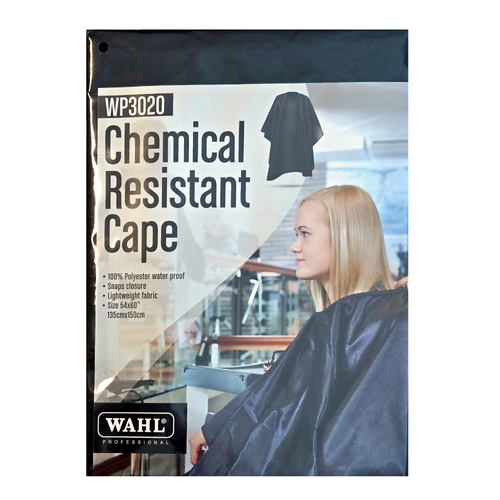 Wahl Chemical Resistant Hairdressing Cape - Black WP3020