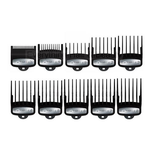 Wahl Professional Premium Clipper Cutting Guides 10pc set Attachment combs