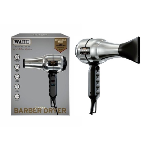 WAHL Professional 5 Star Barber Hair Dryer - Chrome Hairdryer