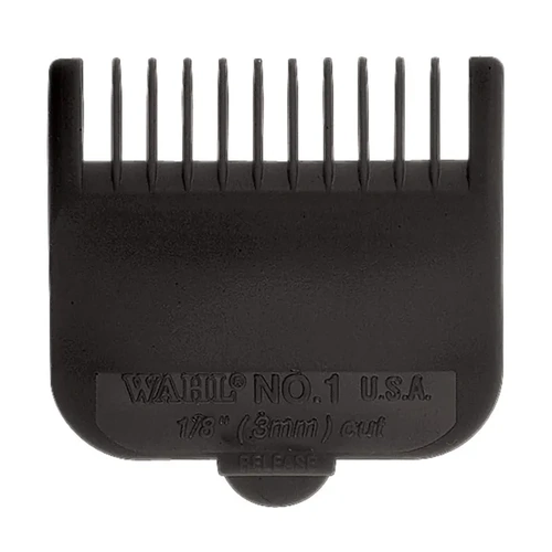 Wahl Professional Clipper No: 1 Cutting Comb Guide Attachment - 1/8" - 3mm Black