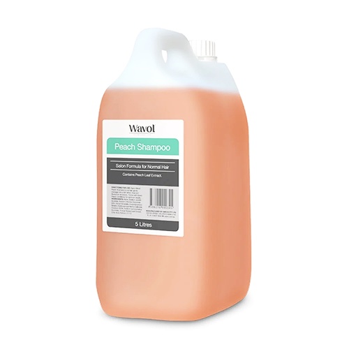 Wavol Peach Shampoo Salon Formula for Normal Hair - Bulk 5 Litre