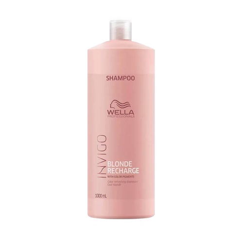 Wella Invigo Blonde Recharge Color Refreshing Cool Toning Shampoo 1000ml Litre