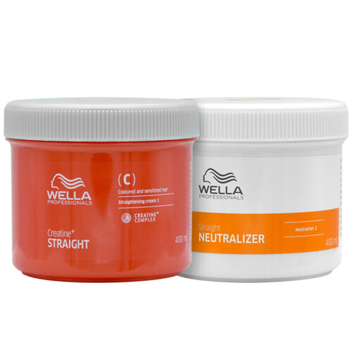 Wella Creatine + Straight (C) Coloured Sensitized Hair 400ml Kit